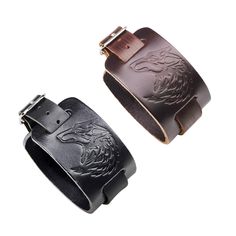 100% High Quality And Brand New Item will arrive with a small blue jewelry bag as free gift Best Present To Choose As Birthday/Anniversary/Wedding/Couples/Holiday Gift Material: Leather&Alloy Color: Black;Brown Length*Width: 1.41"(29cm)*1.57"(4cm) Weight(Kg/oz): 0.029/1.04  Package includes 1pc bracelet 1pc gift bag Metal Alloy Style Bangle Metal Purity Unknown Brand Unbranded Material Faux Leather UPC Does Not Apply Type Bracelet UPC Does Not Apply Punk Rock Wolf Head Wide Leather Men Adjustable Buckle Belt Bracelet Bangle Cuff 100% High Quality And Brand New Item will arrive with a small blue jewelry bag as free gift Best Present To Choose As Birthday/Anniversary/Wedding/Couples/Holiday Gift Material: Leather&Alloy Color: Black;Brown Length*Width: 1.41"(29cm)*1.57"(4cm) Weight(Kg/oz): 0. Formal Adjustable Bracelets With Wrist Strap, Formal Adjustable Bracelet With Wrist Strap, Brown Jewelry With Wrist Strap For Gift, Cuff Wristband With Bracelet Strap Gift, Adjustable Cuff Bracelet Gift, Wrist Strap Bracelet Jewelry Gift, Cuff Bracelets With Wrist Strap For Gift, Cuff Bracelet Gift, Adjustable Cuff Wristband As Gift