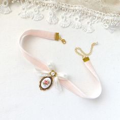 Coquette Velvet Choker With Pink Rose Cameo Pendant Vintage - Etsy Vintage Ribbon Choker As A Gift, Vintage Ribbon Choker As Gift, Vintage Ribbon Necklace For Gift, Ribbon Choker Necklace For Weddings, Pink Ribbon Wedding Jewelry, Feminine Adjustable Ribbon Jewelry, Elegant Wedding Choker With Ribbon, Elegant Wedding Ribbon Choker, Vintage Wedding Jewelry With Bow Detail