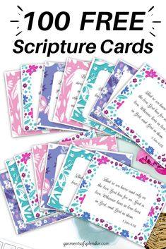 the free printable bible cards are perfect for easter or any other time of day