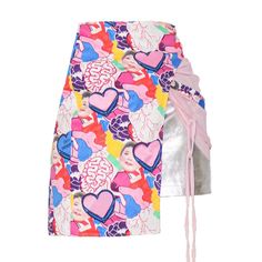 Indie Designer Deadstock Nwt Features: Multi-Color, Unique Cut Out Design, Snap Button Closures, Heart Shape Cut-Outs Measurements: Waist: 25-30 Length: 20.5 Can Fit S-L Pink Harajuku Style Skort, Harajuku Pink Mini Skort, Harajuku Style Pink Mini Skort, Pink Harajuku Mini Skort, Harajuku Mini Skirt For Summer, Pink Harajuku Fitted Skort, Pink Fitted Harajuku Skort, Trendy High Waist Pink Mini Skirt, Trendy High-waist Pink Mini Skirt