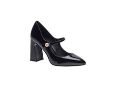 Kate Spade New York Maren Pearl - High Heels : Black : Turn heads wearing the Kate Spade New York Maren Pearl. Crafted from leather upper, this pair of heels features pointed toe design, flare heel, and pearl detailing. Leather lining and insole. Leather outsole. Imported. Measurements: Heel Height: 3 1 2 in Weight: 2 lbs Product measurements were taken using size 7, width M. Please note that measurements may vary by size. Pearl High Heels, High Heels Black, Zanotti Shoes, Heels Black, Black High Heels, Black 7, Toe Designs, Dream Wardrobe, Kate Spade New York