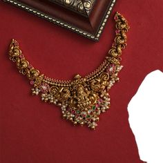 Goddess Lakshmi, A Goddess, Antique Necklace, Floral Designs, Special Events, Temple, Floral Design, Weddings, High Quality