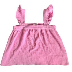 S.Y.K. Boutique Fun2fun Pink Sleeveless Ruffle Strap Top Nwt Size Small Super Cute And Fun! Nwt Approximate Measurements: Chest (Ptp): 19" Length (Shoulder To Hem): 22" Waist: 24" Features: Summer Size: Small Condition: New With Tags Ruffle Strap Top, Maroon Crop Top, Plus Size Crop Tops, Leather Bustier, Feather Tops, Grey Crop Top, Strap Crop Top, Pacsun Tops, Tie Crop Top