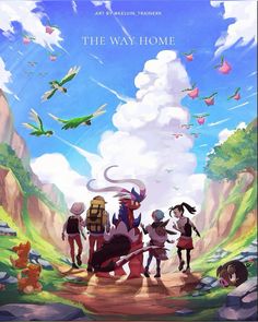 the poster for the movie, the way home with people standing in front of them