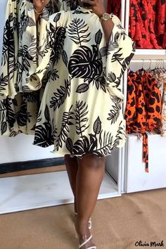 Olivia Mark - Elegant Vacation Half Turtleneck Dress with Mixed Printing for a Casual and Chic Look Natural Hair Haircuts, Chic Dress Classy, Short African Dresses, Chic Holiday, Jumpsuit Chic, Turtleneck Dress, Chic Look, Turtle Neck Dress, Daily Dress