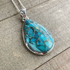 Blue Copper Turquoise Pendant In .925 Sterling Silver On 16-18" Silver Adjustable Chain With A Lobster Claw Clasp. Brand New, Never Worn Pendant Measures Approx 2" From Top Of Bail To Bottom Of The Stone And Approx 1" Wide. All Jewelry Ships In A Gift Box For Safe Shipping And Easy Gifting! Thank You For Your Order, I Appreciate Each And Every Order And Customer! #052 Turquoise Pendant Necklace, Copper Turquoise, American Jewelry, Turquoise Pendant, Native American Jewelry, Lobster Claw, Blue And Silver, Handcrafted Jewelry, Jewelry Crafts