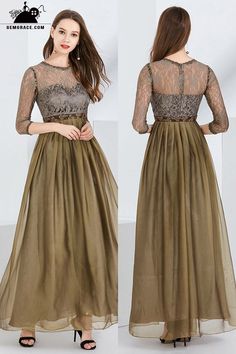 Brown Party Dress, Brown Prom Dress, Brown Prom Dresses, Modest Homecoming Dresses, Prom Dress With Lace, Trendy Dress Styles, Delicate Gown, Long Sleeve Homecoming Dresses, Cheap Evening Dresses