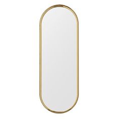 a gold framed mirror on a white background