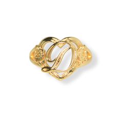 Ring open and adjustable. Fits size 6-10. Aesthetic Rings Gold, Gold Ring Aesthetic, J Ring, Initial Ring Gold, Custom Gold Rings, Initial Rings, Nose Ring Jewelry, Gold Initial Ring, Dope Jewelry Accessories