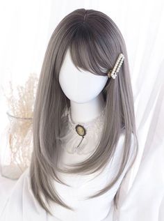 Seni Dan Kraf, Dyed Hair Inspiration, Cosplay Hair, Kawaii Hairstyles, Hair Up Styles, Anime Hair, Hair Reference, Long Straight Hair, Hair Inspo Color