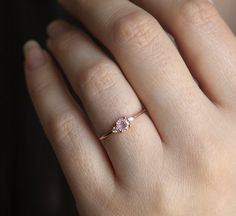 Soft Pink Sapphire Ring | Capucinne Jewelry Pink Sapphire Gold Ring, Pink Gold Ring, Peach Sapphire Rings, Pink Engagement Ring, Blue Opal Necklace, Pink Morganite Engagement Ring, Peach Sapphire, Leaf Engagement Ring, Accessories Jewelry