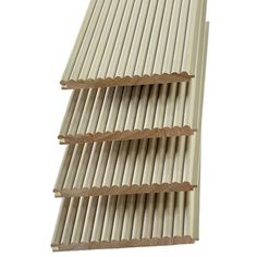 three wooden slats stacked on top of each other