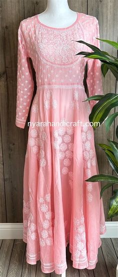 Beautiful and classic yoke Anarkali on soft cotton with a big flare. Hand embroidered Chikankari. Anarkali Length-52 inches Liner included. Chikankari Anarkali, Anarkali, Hand Embroidered, Womens Clothing Tops, Art Collection, Bathing Beauties, Tops & Tees, Trending Outfits, Clothes For Women