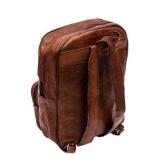 This elegant 16 Inch vintage brown backpack from Classy leather Bags serves as an exemplary option among all other backpacks in the market. Ideal for carrying your Notebook or a small laptop. It can also be used for Tablets, MacBooks, and iPads. It has a multipurpose central compartment for accommodating laptops and diaries as well as money in a segregated manner. The small pockets can hold coins, keys, or other small necessities. The flap has a smart closure with buckles. It's a perfect blend o Vintage Satchel Backpack For On-the-go, Vintage Brown Backpack For On-the-go, Vintage Backpack With Leather Backing, Vintage Rectangular Leather Backpack For Daily Use, Vintage Leather Backpack For Daily Use, Vintage Rectangular Backpack With Leather Lining, Rectangular Brown Backpack For Daily Use, Vintage Brown Leather Backpack For Everyday, Classic Brown Laptop Bag For Travel