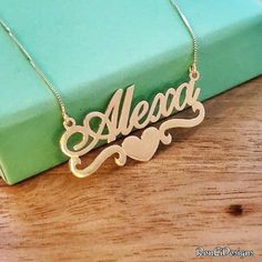 Wear your name with pride! My stunning Solid 14K gold necklace! 🌸 Order any single name in this pretty lovely classic script font.  🌸 Maximum 5 letters for the .4 mm thinner gage, 9 letters for .8 mm upgraded thickness  🌸 Please type the name in the Personalization box provided upon checkout 🌸 The capital letter will be a standard 11 tall. I make tiny and large nameplates! Please visit the store or ask me about special sizes.  --------------Shipping---------------- 🌿 I will make and ship yo Classic Nameplate Necklace For Wedding, Classic Wedding Nameplate Necklace, Valentine's Day Nameplate Jewelry With Hallmark, Classic Engraved Name Necklace For Mother's Day, Valentine's Day Elegant Custom Name Necklace, Classic Name Necklace With Hallmark For Anniversary, Classic Name Necklace For Mother's Day Anniversary, Rose Gold Name Necklace For Anniversary, Custom Name Necklace For Anniversary, Dainty Style