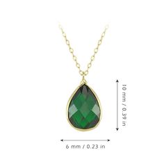 "💚This a pear-shaped 14k gold emerald pendant necklace sits on a dainty cable chain that lays below the collarbone. Subtle and simple, this beautiful precious stone necklace is perfect by itself or for layering with other necklaces. Dainty and minimal emerald necklace is the birthstone for May. nd same time it will be a great combination with your other jewellery. So this 14k Gold Emerald Necklace will be great gift idea for yourself or your loved ones🥰 ☘️💐🌹 Features Made to Order. ✅ Gold Kt Formal Teardrop Necklace With May Birthstone, Formal Teardrop Necklace For May Birthstone, Classic Green Teardrop Pendant Necklace, Green Pear-shaped Emerald Necklace Gift, Classic Teardrop Gemstone Necklace, Teardrop Birthstone Necklace For Anniversary, Anniversary Teardrop Gemstone Drop Necklace, Gold Teardrop Emerald Necklace, Green Pear-shaped Drop Necklace For Gift