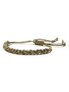 Slider Friendship Bracelet Casual Gold Braided Bracelet With Adjustable Length, Casual Gold Metal Chain Bracelet, Gold Casual Braided Bracelets With Adjustable Length, Casual Gold Metal Bracelets, Casual Gold Metal Bracelet, Gold Adjustable Friendship Bracelets, Casual Beaded Jewelry With Waxed Cord, Casual Gold Jewelry With Adjustable Chain, Adjustable Cord Bracelet With Sliding Knot