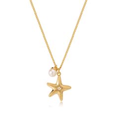 PRICES MAY VARY. Golden Ocean Pearl Starfish Necklace - this exquisite piece boasts a stunning starfish pendant that captures the essence of oceanic beauty, symbolizing grace and serenity. Ideal Size: 20"+ 2"Extender. The starfish necklace is a perfect size that fits most necks comfortably. The chain is adjustable so you can wear it at your desired length. High-quality Material: The starfish necklace is made of premium quality metal that is durable and long-lasting. It is 14K gold plated to give Dolphin Necklace, Anchor Necklace, Starfish Pendant, Beach Necklaces, Starfish Necklace, Nautical Jewelry, Length Necklace, Necklace Design, Presents For Mom