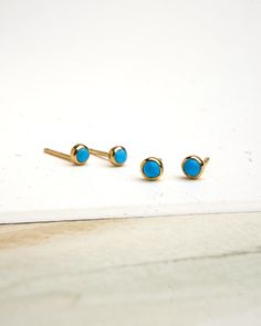 Feel confident that you have excellent taste in turquoise jewelry and love dainty stud earrings as well with these Dainty  Natural Turquoise Stud Earrings.  With a great look, these turquoise stud earrings are a stunning addition to your turquoise jewelry collection.  These turquoise earrings are sure to make a great impression on all of your friends! Great as an earrings gift, these turquoise stud earrings are a great way to show that you care for your loved ones who prefer stud earrings over d Multiple Earrings, Small Stud Earrings, Turquoise Stud Earrings, Dainty Studs, Small Earrings Studs, Bridesmaid Earrings, Natural Turquoise, Faceted Gemstones, Turquoise Earrings