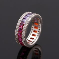 Multi Color Ring Silver Ring Wedding times Ring for Someone special, Emitisan Triple Color Gift for her Stones Gift for her Handmade Ring Material : 925 Sterling silver  Stone : Multi-color Emitisan Stone  Do you Want more best products have You Clicked It : https://www.etsy.com/in-en/shop/RivikaDesigns/edit?ref=seller-platform-mcnav Multicolor Halo Rings For Gift, Multicolor Halo Rings As A Gift, Multicolor Halo Ring As Gift, Multicolor Halo Jewelry For Wedding, White Ruby Ring With Prong Setting For Wedding, Elegant Multicolor Diamond Ring As A Gift, Elegant Multicolor Diamond Ring For Gift, Elegant Multicolor Diamond Ring As Gift, Multicolor Round Band Wedding Jewelry