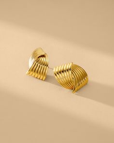 Vienna Luxury Gold Earrings | Aureum Collective Stacked Jewelry, Belt Accessories, Domed Ring, Gold Texture, Everyday Jewelry, Gold Plated Jewelry, Jewelry Plate, Gold Plating, Gifts For Wife