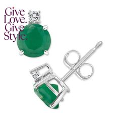 in stock Emerald Earrings Studs, Fine Jewellery Earrings, Jewelry Watches, Ruby, Emerald, Sapphire, In Store, Fine Jewelry, Buy Online