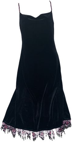 80's/90's black velvet slipdress with beaded flapper style fringe and beaded adjustable straps. measurements in photos. Beaded Flapper Dress, Black Velvet Skirt, Betsey Johnson Dress, Velvet Slip Dress, Vintage Betsey Johnson, Fitted Maxi Dress, 1980s Dresses, Flapper Style, Betsey Johnson Dresses