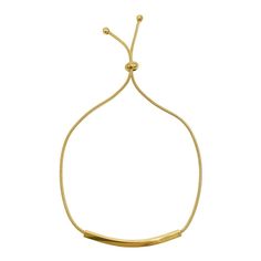 Add eye-catching style to any outfit with this Adornia 14k gold plated bar lariat bracelet. Add eye-catching style to any outfit with this Adornia 14k gold plated bar lariat bracelet.Click on this JEWELRY & WATCHES GUIDE to learn about fit, styles, materials and more! Nickel free Metal: brass Length: 9 in. Packaging: pouch Plating: 14k gold Finish: polished Size: 7". Color: Gold Tone. Gender: female. Age Group: adult. Elegant Yellow Gold Jewelry With Adjustable Cord, Adjustable Flexible Gold-plated Bracelet, Gold Bracelet With Adjustable Length As Gift, Elegant Gold Bracelet With Adjustable Length, Minimalist Adjustable Gold Bracelet For Formal Occasions, Modern Gold Jewelry With Adjustable Clasp, Modern Gold Jewelry With Adjustable Length, Gold Metal Bracelets With Sliding Knot, Adjustable Flexible Gold Bracelet