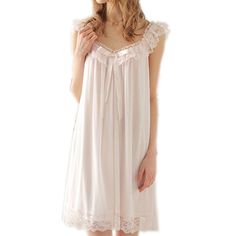 Cute Nightgowns, Cotton Night Dress, Victorian Nightgown, Vintage Pajamas, Peignoir Sets, Vintage Nightgown, Victorian Vintage, Women's Sleepwear, Lace Decor