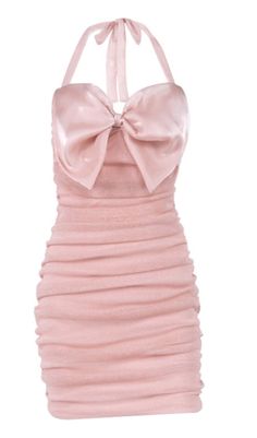 HALTER WAIST-TIGHTENING CORSET DRESS IN PINK Pink Corset Dress For Summer Date Night, Pink Sleeveless Corset Dress For Prom, Fitted Halter Dress With Sweetheart Neckline, Pink Strapless Cocktail Dress With Ruched Bodice, Feminine Fitted Halter Dress With Tie Back, Pink Strapless Corset Dress For Party, Pink Strapless Corset Party Dress, Strapless Pink Corset Dress For Party, Pink Mini Dress With Corset Back And Spaghetti Straps