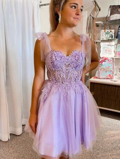 Lilac Homecoming Dress, Cocktail Dress Elegant, Tulle Cocktail Dress, Flora Dress, Tulle Homecoming Dress, Illusion Tulle, Prom Dresses Two Piece, Short Party Dress, Beaded Prom Dress