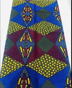 This Multicolor African Fabric is high quality African print made from 100% cotton and it's 45 inches wide. It is used for making African Clothing, African quilts, & For Home decoration. FYI: Print is Double sided. The listing is for 1, 6 yards and Headwrap Each piece of fabric measures: 36in by 45in for 1 yard 216in by 45in for 6 yards 70in by 22in for Head wrap If you purchase more than one yard, you will receive one continuous piece. *If you require more than what I have listed, feel free African Quilts, Ankara Designs, Ankara Fashion, African Prints, Ankara Fabric, Ankara Styles, African Fabric, Head Wrap, African Clothing