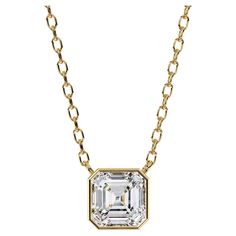 PRODUCT DETAILS Metal Type: 14K Gold, Please let us know your gold color preference through inbox message Total Diamond Weight & Pendant Overall Size: 1/2 ct - 4.5mm x 4.5mm Average Diamond Clarity: SI Average Diamond Colour: G/H Chain Length: 16-18 inch, 1.0mm cable chain Clasp: Ring clasp Elevate your elegance with our 0.25-0.50 Ctw Asscher Cut Natural Diamond Pendant. This stunning 14k gold Asscher solitaire necklace is the perfect piece of fine jewelry for women. Ideal as a wedding day neckl Elegant Asscher Cut Solitaire Necklace As Gift, Fine Jewelry Asscher Cut Diamond Necklace, Luxury Asscher Cut Solitaire Necklace, Asscher Cut Diamond Solitaire Necklace, Elegant Asscher-cut Solitaire Diamond Necklace, Asscher Cut Diamond Earrings, Asscher Cut Diamond, Square Necklace, Party Necklace