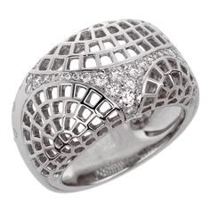 Cartier Nouvelle Vague Diamond White Gold Ring 0001840 Classic Cartier Diamond Ring With Pave Setting, Cartier Diamond Ring With Pave Setting For Wedding, Cartier Fine Jewelry Diamond Ring, Cartier White Gold Rings With Pave Setting, Cartier Silver Diamond Ring, Cartier White Diamond Ring With Accents, Cartier Diamond White Fine Jewelry Ring, Classic Cartier Rings With Pave Setting, Cartier Diamond White Fine Jewelry Diamond Ring