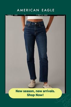 Stretch/Mid-weight structured denim with just enough stretch for everyday comfort/True jean-like fabric that holds its shape/Dark wash Jeans For Short Curvy Women, Jeans For Short, Short Curvy, True Jeans, Best Jeans, Ankle Jeans, Cropped Jeans, Straight Jeans, Straight Leg Jeans