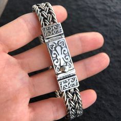 Men's Sterling Silver Fleur De Lis Wide Braided Bracelet Metal Type: 925 Sterling Silver Gender: For Men Style: Punk Width: 11 mm Thickness: 5 mm Length: 19 cm / 20 cm / 21 cm / 22 cm / 23 cm Weight: 68 g / 72 g / 74 g / 76 g / 78 g Bracelet Metal, Mens Bracelet Silver, Braided Bracelet, Style Punk, Bracelet For Men, Silver Art, Sterling Silver Mens, Braided Bracelets, Metal Bracelets