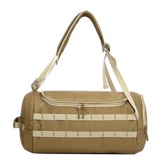 Gym Molle Duffles Bag - Woosir Beige Portable Bag For Outdoor, Beige Outdoor Bags With Zipper Pocket, Outdoor Beige Bags With Zipper Pocket, Multifunctional Anti-theft Shoulder Bag For Outdoor Activities, Multifunctional Anti-theft Shoulder Bag For Outdoor, Multifunctional Outdoor Anti-theft Shoulder Bag, Durable Multifunctional Shoulder Bag, Portable Khaki Bag For Outdoor, Portable Khaki Outdoor Bag