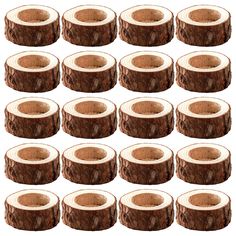 PRICES MAY VARY. You will get 20 pack wood tealight candle holders in bulk. Dimensions approx: dia: 2.36 inch (6 cm), height: 1 inch (2.5 cm); Cavity dia: 1.57 inch (4 cm), height: 0.59'' (1.5 cm). Natural wooden tree stump candle holder, unique appearance creates a romantic and elegant ambience Quality nature pine wood slabs are cut and polished finely with nature rings, smooth and flat. Note: Some wood barks may partially fall from the wood slices You can put tea lights in them and they worked Tree Stump Candle Holder, Candle Holder Wood, Wood Tea Light Holder, Pillar Candle Stand, Electronic Candles, Small Candle Holders, Rustic Candle Holders, Rustic Candles, Tealight Candle Holder