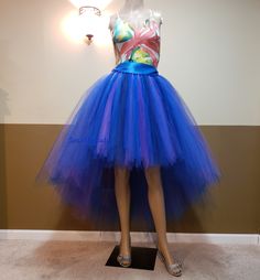 "I CAN MAKE THIS TUTU IN ANY COLOR AND SIZE, PLEASE NOTE THE EXACT TULLE AND RIBBON COLOR AT CHECK OUT (Without note I will make it same color with 1st list photo in royal blue purple & navy). 1ST PHOTO TUTU LENGTH FRONT 22'' above KNEE LENGTH, BACK 44'' ankle LENGTH, FOR HEIGHT AROUND 5'7'' wear a couple inches of heels . This tutu is made with 250-500 yards of 6'' wide fine tulle so it's super full. Stretchy waist along with a big ribbon bow ties on the waist. (I might use 2''or 1.5'' ribbon depends on which one is in stock.) Sew in lining, the tulle will stay nice and not see through. List photo black tutu front is 16'' above the knee length, back is 44'' full length. Layered cut. The rest photos are fairy angled cut. You will love your tutu once you put it on! TAKING MEASUREMENTS: WAIS Purple Tulle Tutu Dress For Party, Summer Purple Tulle Tutu Dress, Fitted Tutu Dress For Party Season, Fitted Tulle Tutu Dress For Prom, Party Full Tulle Skirt, Purple Tulle Skirt For Summer, Summer Purple Tulle Skirt, Fitted Party Petticoat Skirt, Fitted Skirt Petticoat For Party