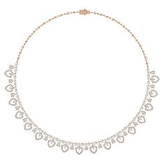 Design: Elevate your elegance with this captivating 10.5 carat diamond Gazebo necklace, a masterful creation in lustrous 14K rose gold. The necklace exudes timeless beauty with its classic design, showcasing a brilliant arrangement of round-cut & marquise diamonds. Material: Meticulously crafted from high-quality 14K rose gold, the necklace provides a pristine and radiant backdrop for the dazzling diamonds. The rose gold enhances the brilliance of the diamonds, creating a sophisticated and versa Glamorous Jewelry, 3 Carat Diamond, Marquise Cut Diamond, Modern Necklaces, Marquise Diamond, 3 Carat, Rose Gold Diamonds, Diamond Stone, Round Cut Diamond