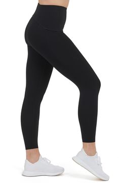 Hit the gym or run errands in sweat-wicking leggings that smooth with sculpting compression fabric featuring discreet drop-in pockets and a high waist. 91% recycled polyester, 9% spandex Machine wash, tumble dry Imported This product meets Nordstrom Sustainably Sourced Materials criteria: contains at least 30% sustainably sourced materials Compression Activewear With Contoured Waistband For Pilates, Compressive Athleisure Tights For Training, Squat Proof Micro-elastic Athleisure Leggings, Compression Activewear For Pilates With Contoured Waistband, Squat Proof Elastane Tights For Athleisure, Squat Proof Elastane Leggings For Pilates, Squat Proof Athleisure Elastane Tights, Squat Proof Athleisure Tights, Compressive Squat Proof Tights For Pilates