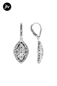 Elevate your style with these exquisite Sterling Silver Woven Dangle Earrings from our Artisan Collection of Bali���. Crafted using the intricate Oxidized Finishing Technique, each piece showcases a unique blend of elegance and artistry. The delicate design measures 1.58 inches in length and 0.59 inches in width, making them an ideal statement accessory for any occasion.  These stunning earrings feature a secure lever back closure type that ensures they stay comfortably on your ears all day long Stunning Earrings, Elevate Your Style, Your Style, Bali, Dangle Earrings, Sterling Silver, Silver, Design