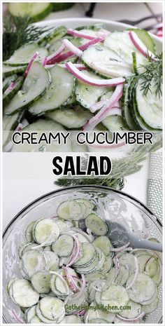 cucumber salad with red onions and dill