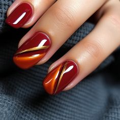 fall nails design flame color palette, nails glossy details Flame Color Palette, Color Palette Nails, Palette Nails, Fall Nails Design, Accent Nail Designs, Thanksgiving Nail, Nails Glossy, Manicure Nail Designs, Hippie Nails