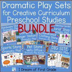 the ultimate bundle of dramatic play sets for preschool and first grade students to practice their writing skills