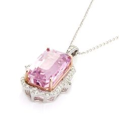 Indulge in the mesmerizing allure of this 8.51 Cts Kunzite and White Diamond Pendant. Crafted in 14K two tone, this exquisite piece showcases a stunning kunzite gemstone that radiates a captivating sparkle. Adorned with white diamonds, this pendant exudes timeless elegance and is a perfect addition to any jewelry collection. Pink Diamond Gemstones With Accents, Luxury Pink Diamond Cut Jewelry, Elegant Morganite Jewelry With Accent Stones, Luxury Kunzite Jewelry With Accent Stones, Luxury Pink Gemstones For Gift, Exquisite Formal Morganite Jewelry, Luxury Morganite Gemstone Jewelry, Elegant Kunzite Gemstones For Gifts, Exquisite Morganite Jewelry With Accent Stones