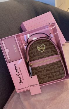 Cute Pink Backpack Aesthetic, How To Style Pink Bag, Juicy Couture Mini Backpack, Pink Back Pack, Aesthetic Mini Backpack, Pink Juicy Couture Bag, Girly Stuff Aesthetic, Pink Backpack Aesthetic, Pink Purse Aesthetic