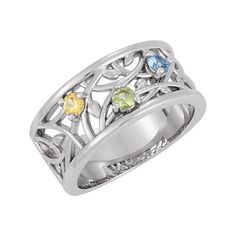 Customize with children's birthstone. This elegant ring is available in sterling silver with 1-5 birthstones. When you're ordering please select the ring size and include a note for birthstone details. I will respond your email to confirm. Stones will be set from left to right. This ring is sterling silver .925 but I can also make it in solid gold, please let me know if you're interested. The following simulated birthstones will be set: January - Simulated Garnet $0 February- Simulated Amethyst Family Birthstone Ring, Family Ring, Mothers Ring, Twig Engagement Ring, Family Rings, Vintage Rose Gold, Mother Jewelry, Floral Branch, Mother Rings