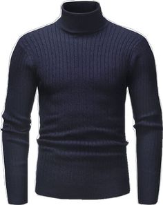 Mens Outdoor Fashion, Winter Turtleneck, Casual Turtleneck, Mens Turtleneck, Slim Fit Sweater, Turtleneck Pullover, Fitted Turtleneck, Solid Sweaters, Traje Casual