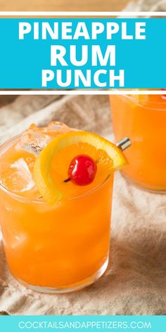 this pineapple rum punch is the perfect summer drink